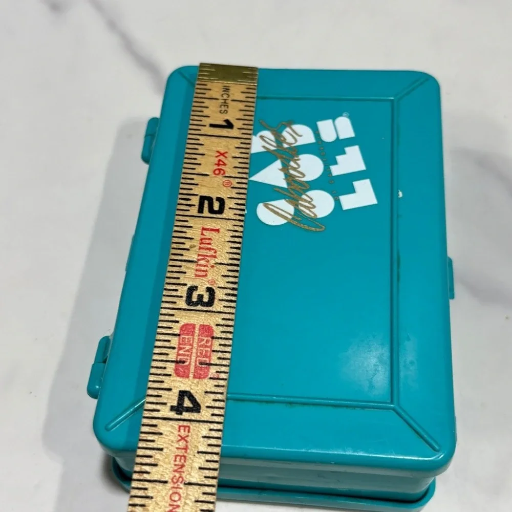 Caboodles Mini Teal Double Sided Organizer Case Small Jewelry Storage